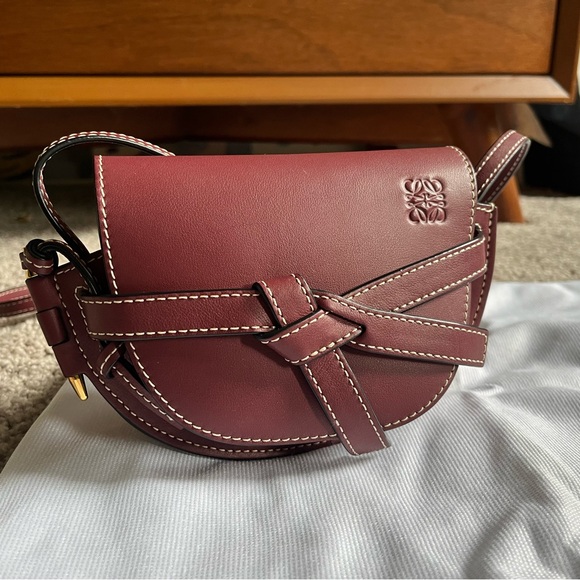 Loewe Handbags - Loewe mini gate burgundy
